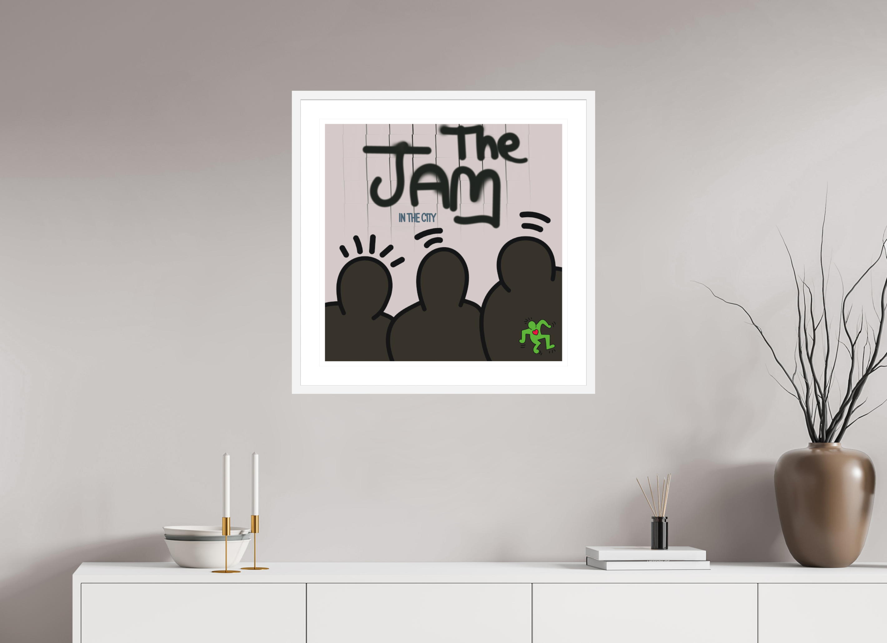 60 x 60 cm, FRAMED WHITE The Jam