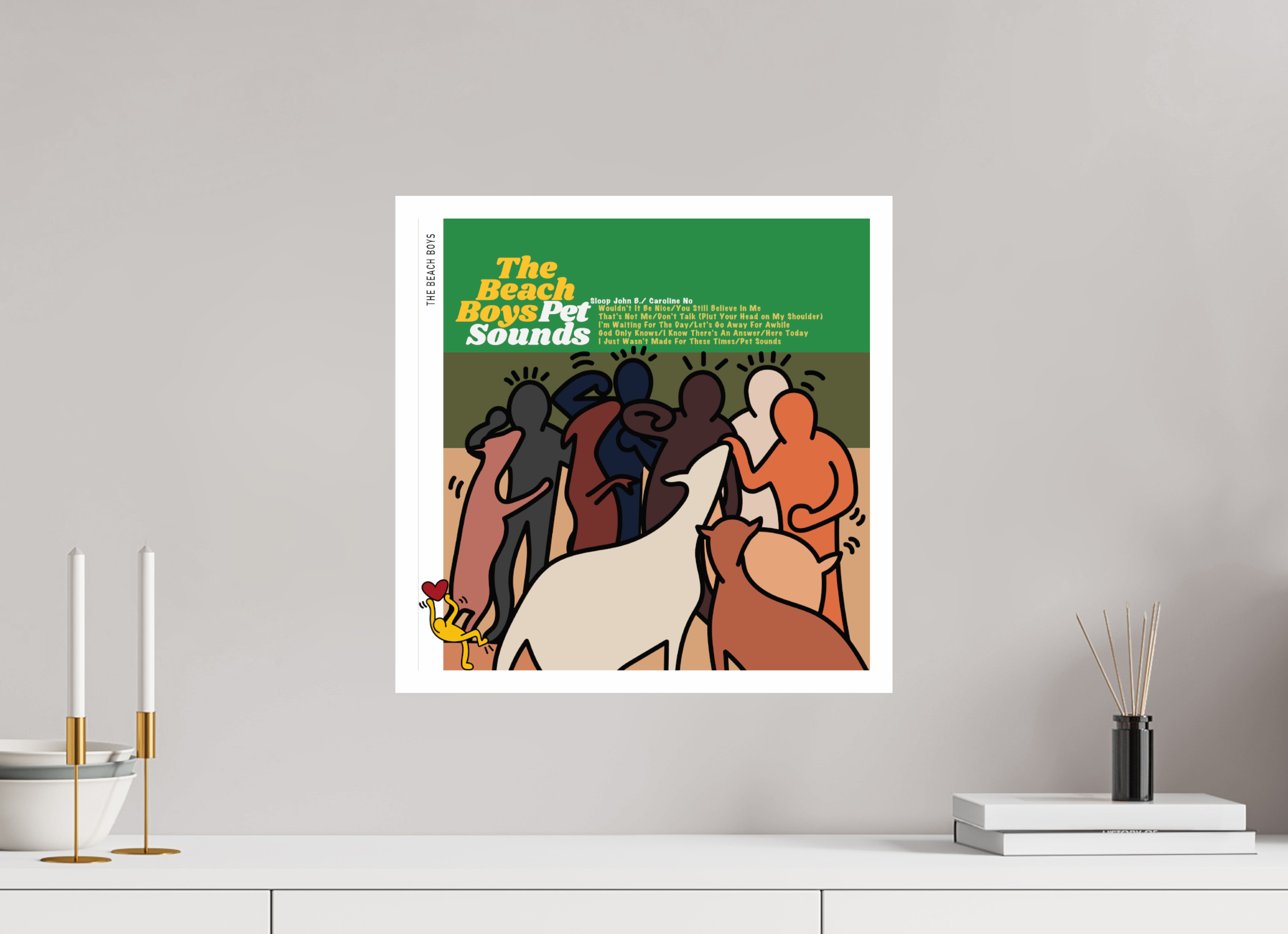 40 x 40 cm, UNFRAMED Beach Boys