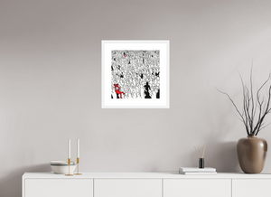 40 x 40 cm, FRAMED WHITE George Michael