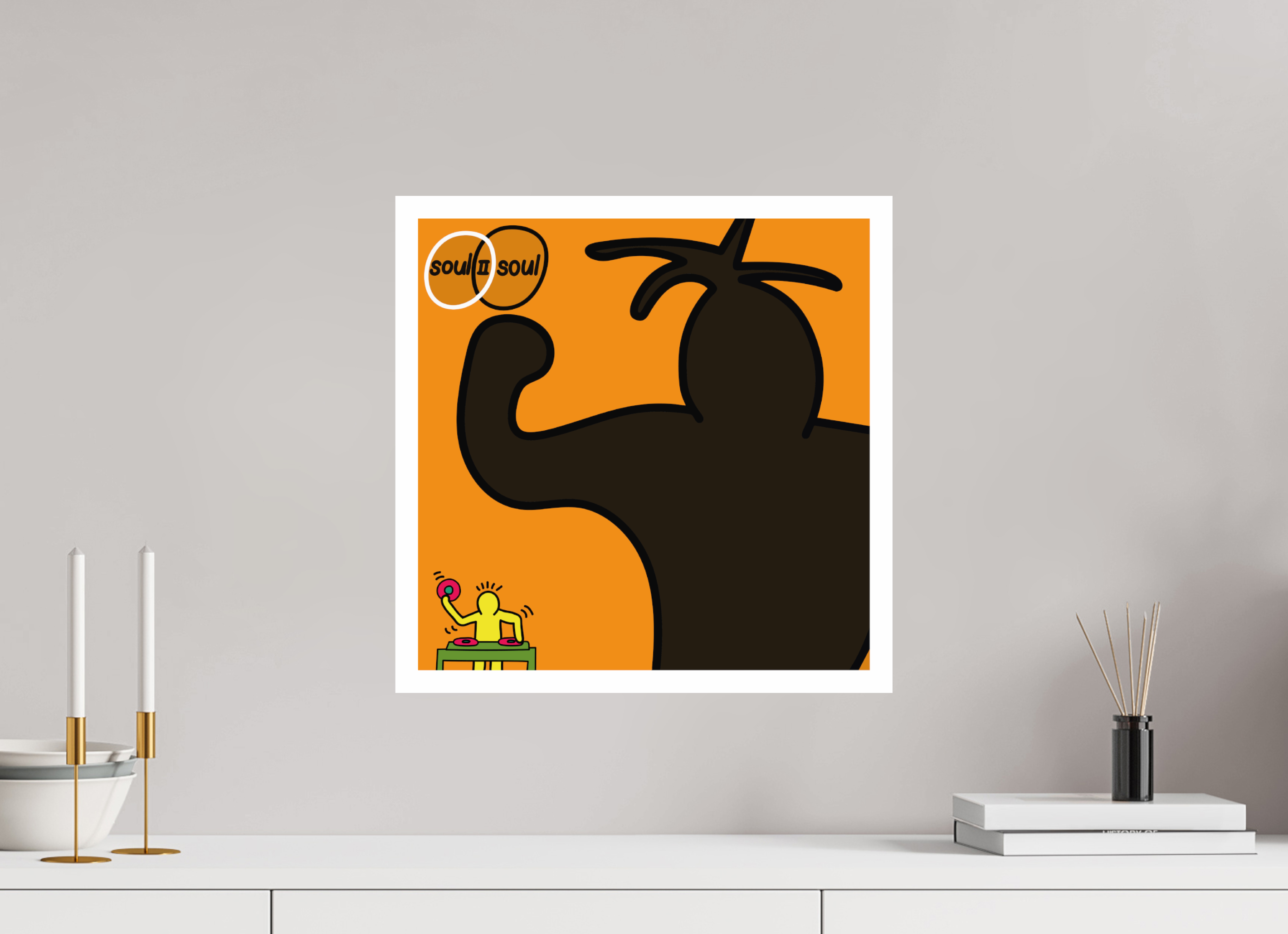 40 x 40 cm, UNFRAMED Soul II Soul