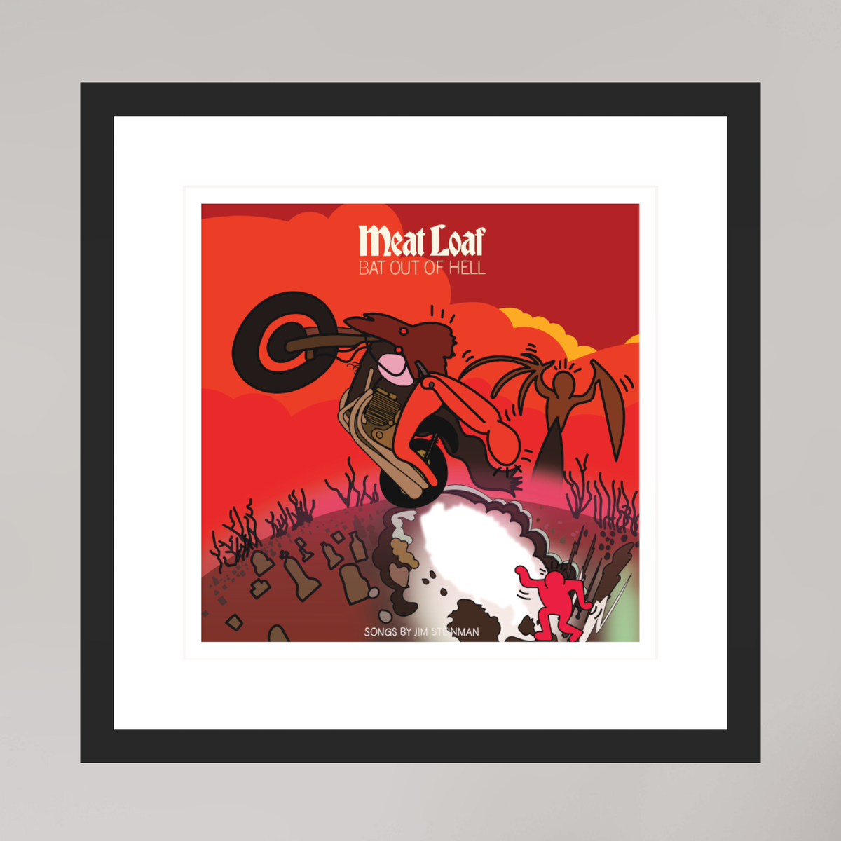 30 x 30 cm, FRAMED BLACK Meatloaf
