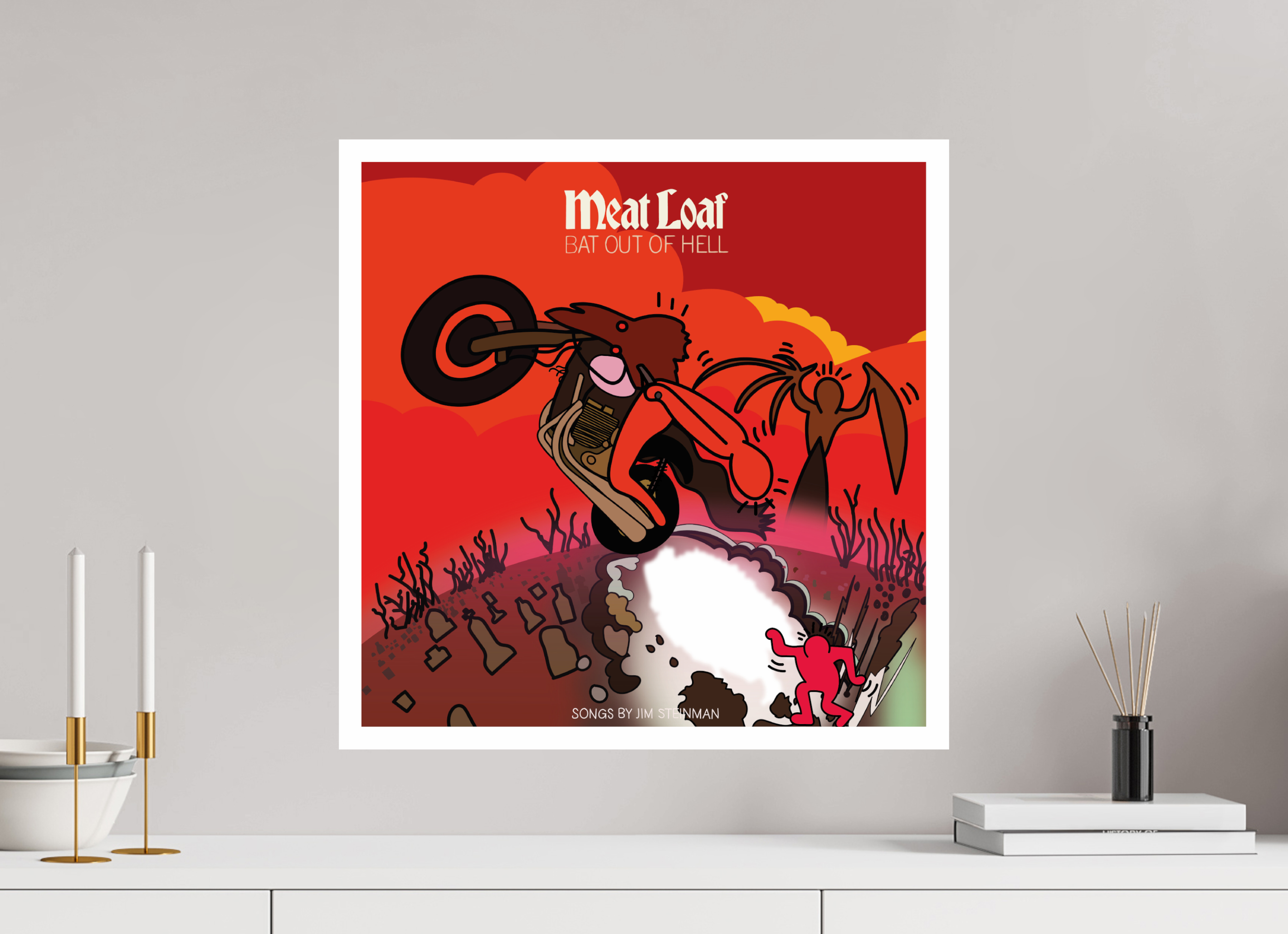 50 x 50 cm, UNFRAMED Meatloaf