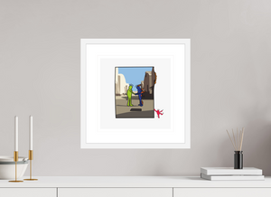 30 x 30 cm, FRAMED WHITE Wish You Were Here