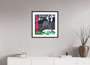 50 x 50 cm, FRAMED BLACK London Calling
