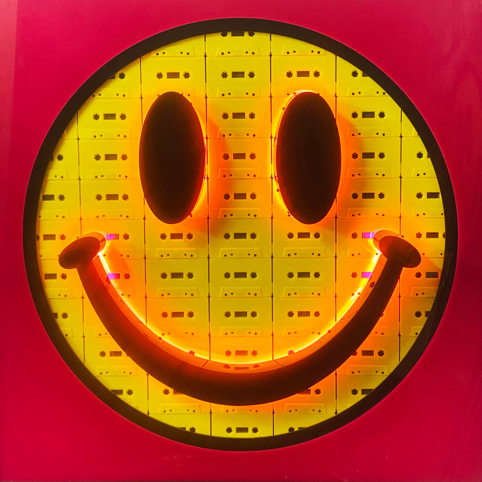 Neon cassette smiley